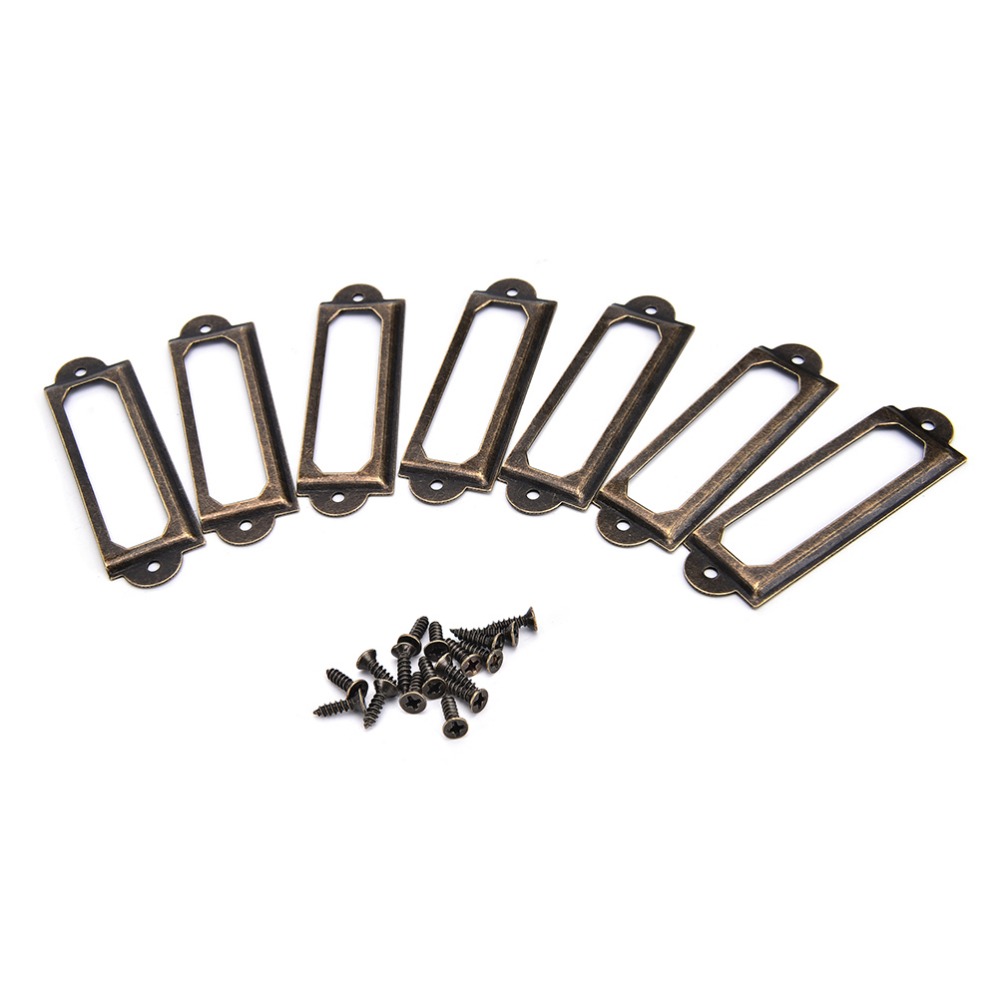 50Pcs Antique Brass Metal Labe - Furniture Hardware Names review and price