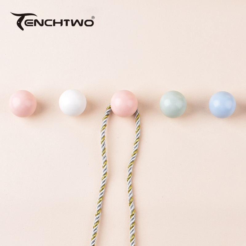 Round Ceramic Hook Clothes Han - Furniture Joint Hardware review and price