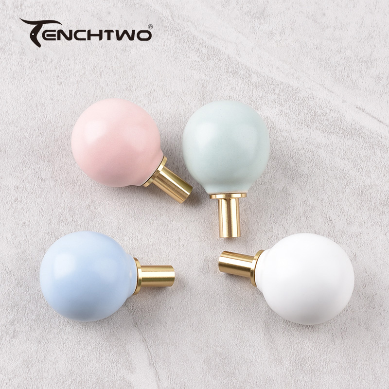 Round Ceramic Hook Clothes Han - Furniture Joint Hardware review and price