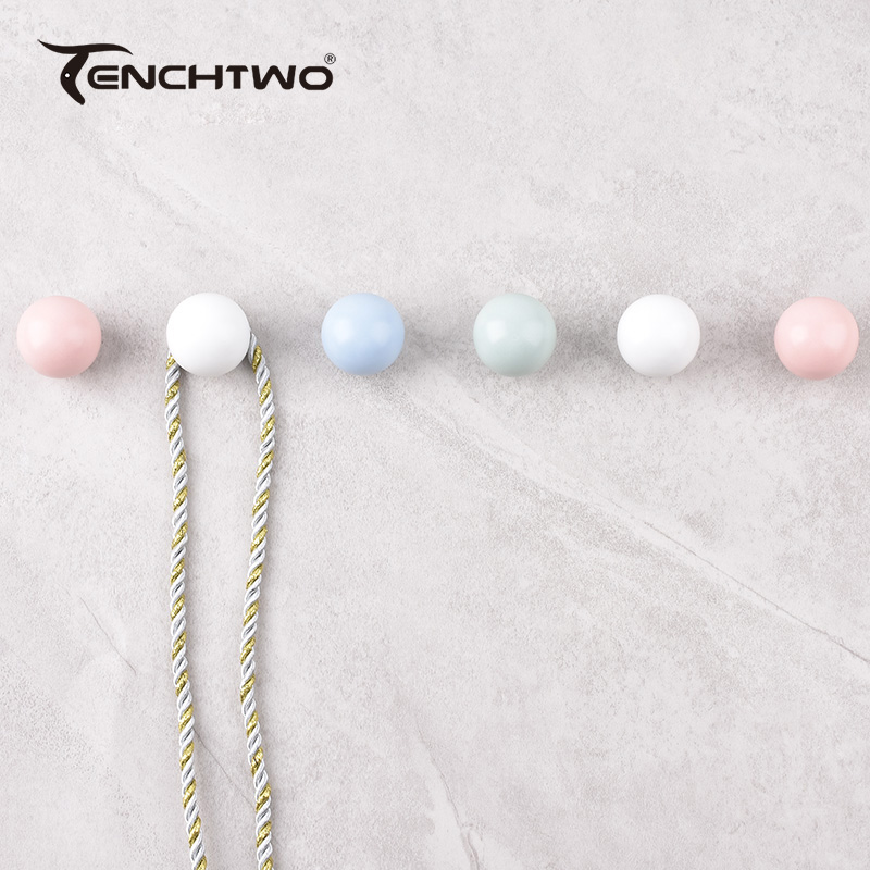 Round Ceramic Hook Clothes Han - Furniture Joint Hardware review and price
