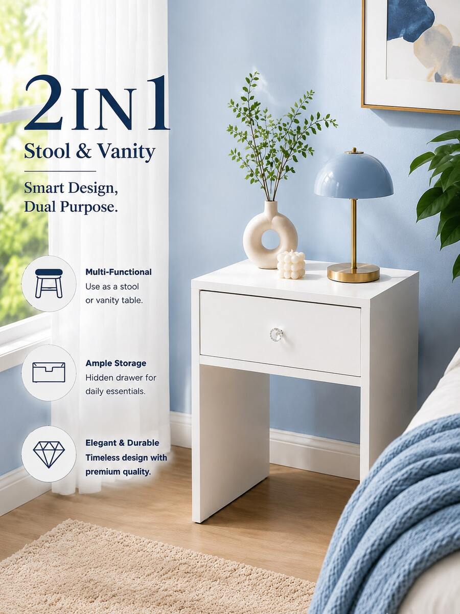 2-In-1 Storage Stool & Nightst - Furniture Joint Hardware review and price