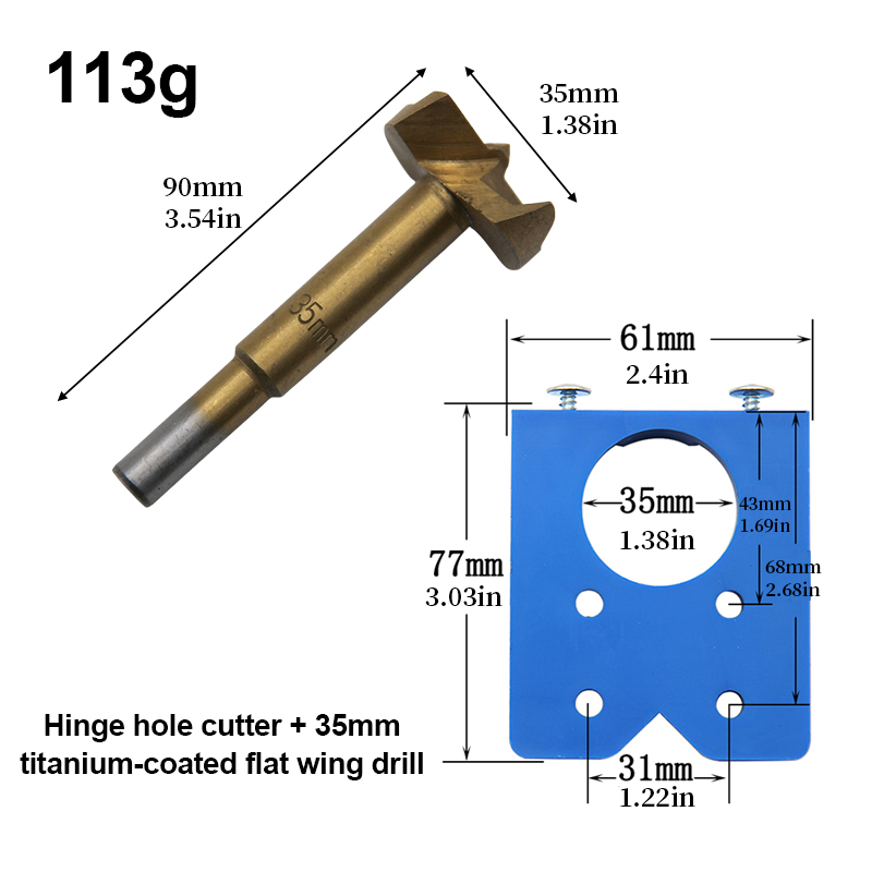 Hinge Boring Jig 35mm Titanium - Furniture Hardware Hinges review and price