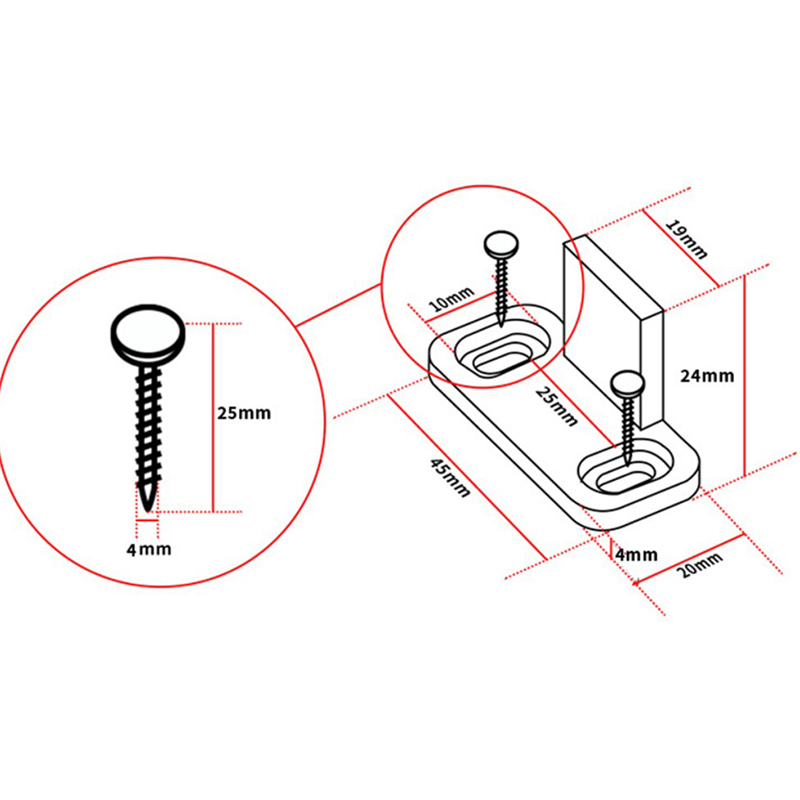 2pc Sliding Floor Guide Adjust - Furniture Hardware Accessories review and price